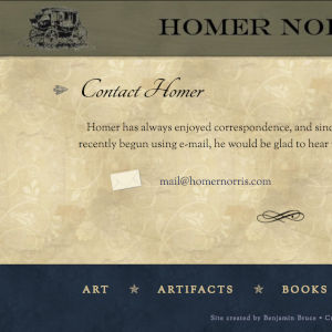 Homer Norris website screenshot